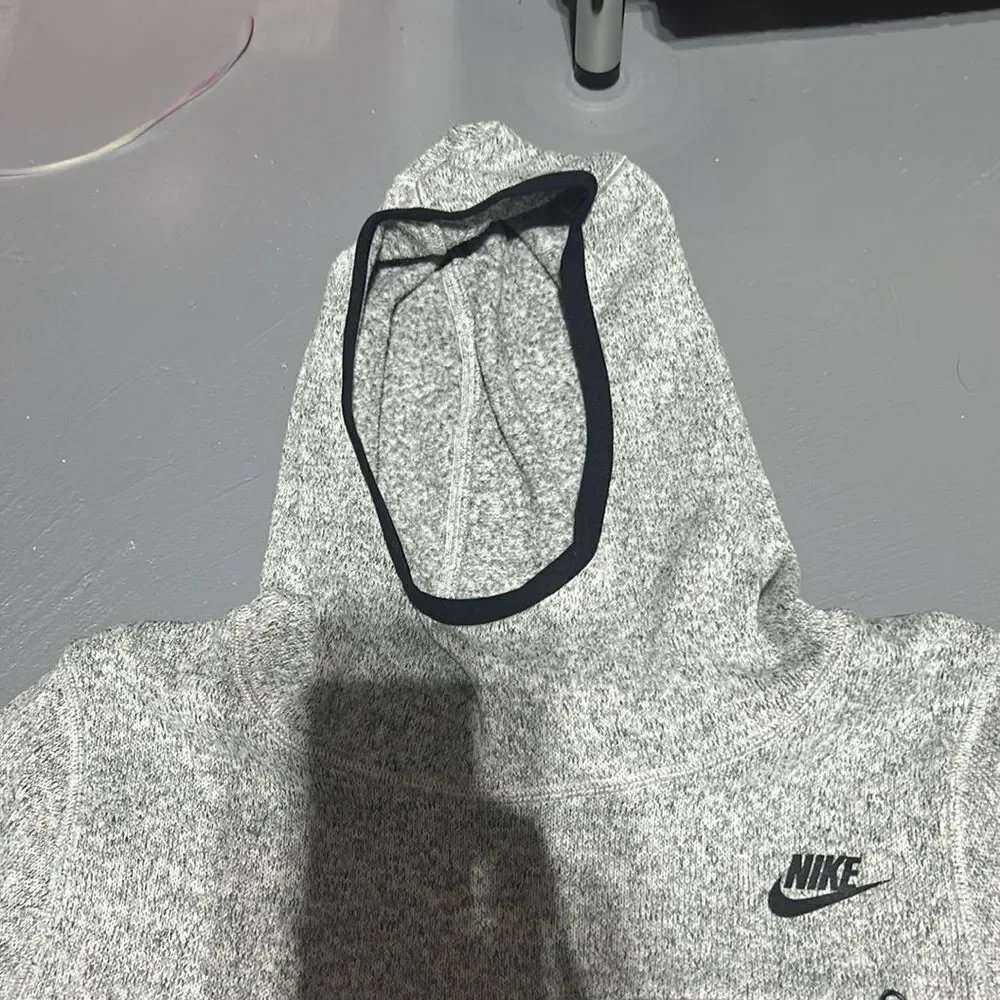 Nike Grey and Black Hoodie